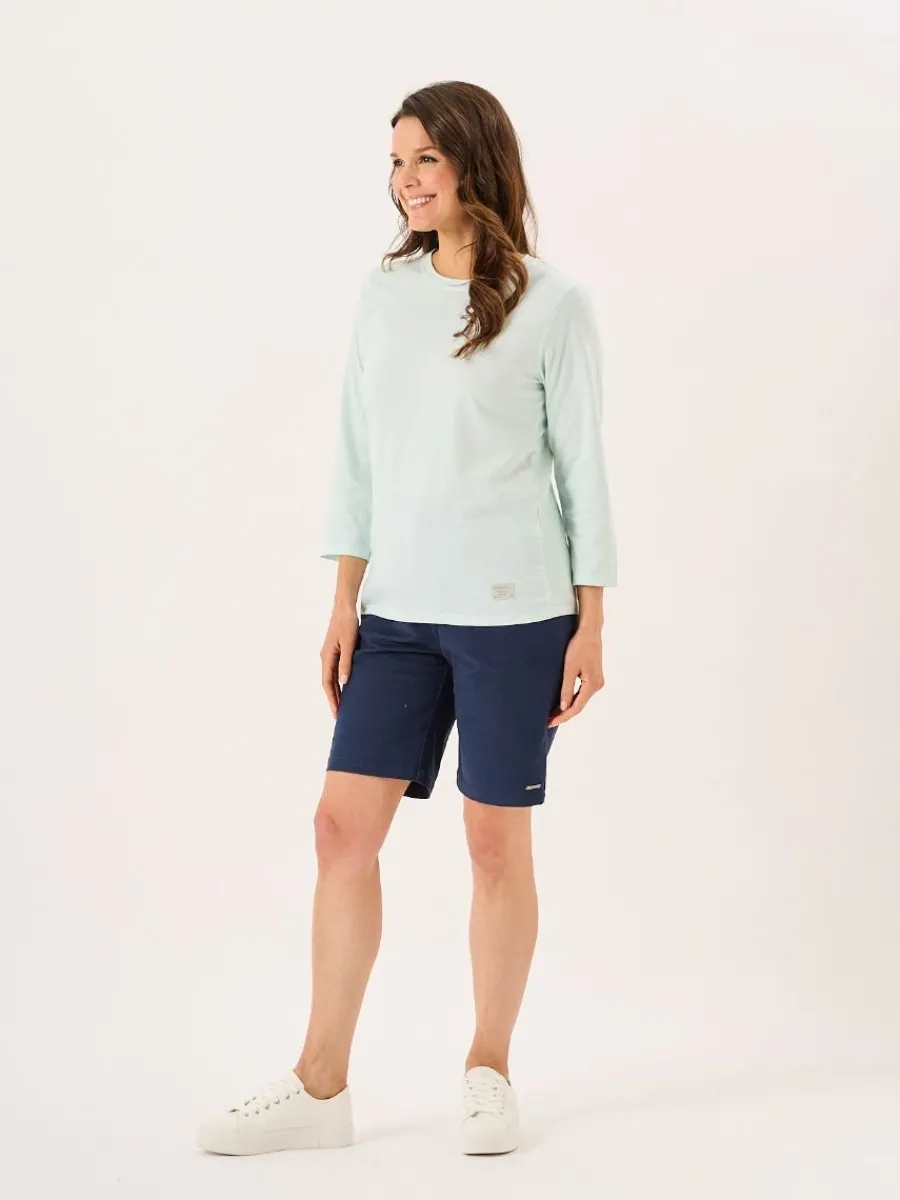 aqua__length_sleeve_wave__5.webp Quba & Co Aqua 3/4 Length Sleeve Wave Print T-Shirt - Walis New