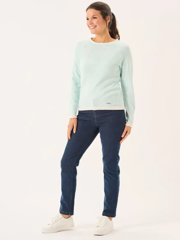 Quba & Co Aqua Raglan Textured Knit Jumper - Barlow Discount
