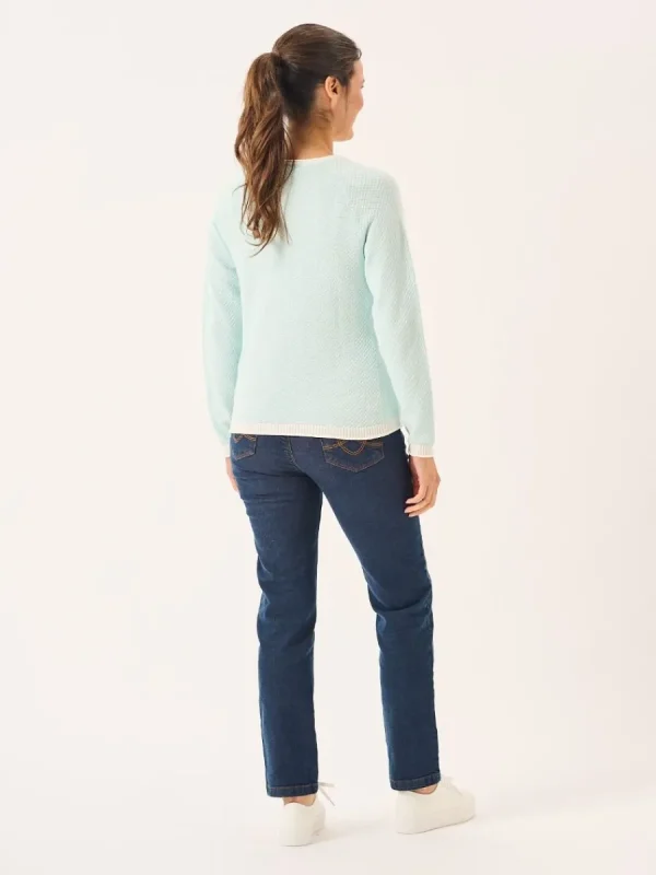 Quba & Co Aqua Raglan Textured Knit Jumper - Barlow Discount