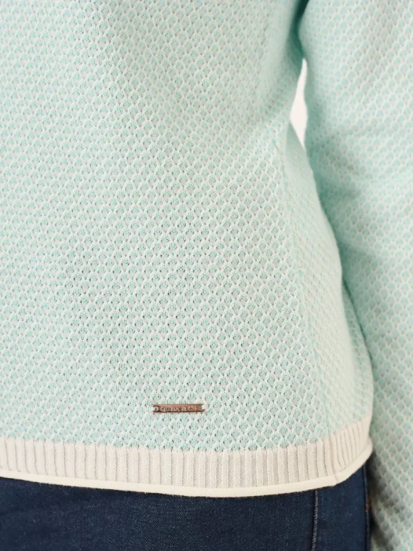 Quba & Co Aqua Raglan Textured Knit Jumper - Barlow Discount