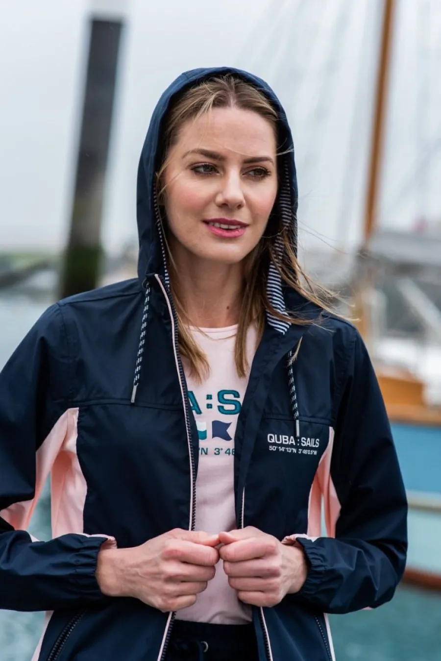 araminta_xseries_showerpr_2.webp Quba & Co Araminta X-Series Showerproof Performance Jacket in Navy and Pink Outlet