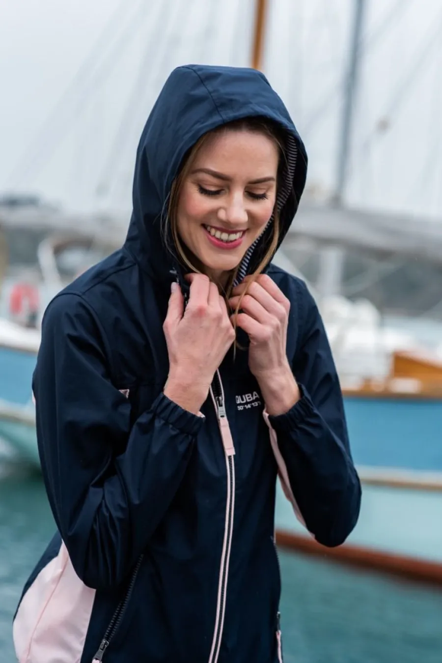 araminta_xseries_showerpr_3.webp Quba & Co Araminta X-Series Showerproof Performance Jacket in Navy and Pink Outlet