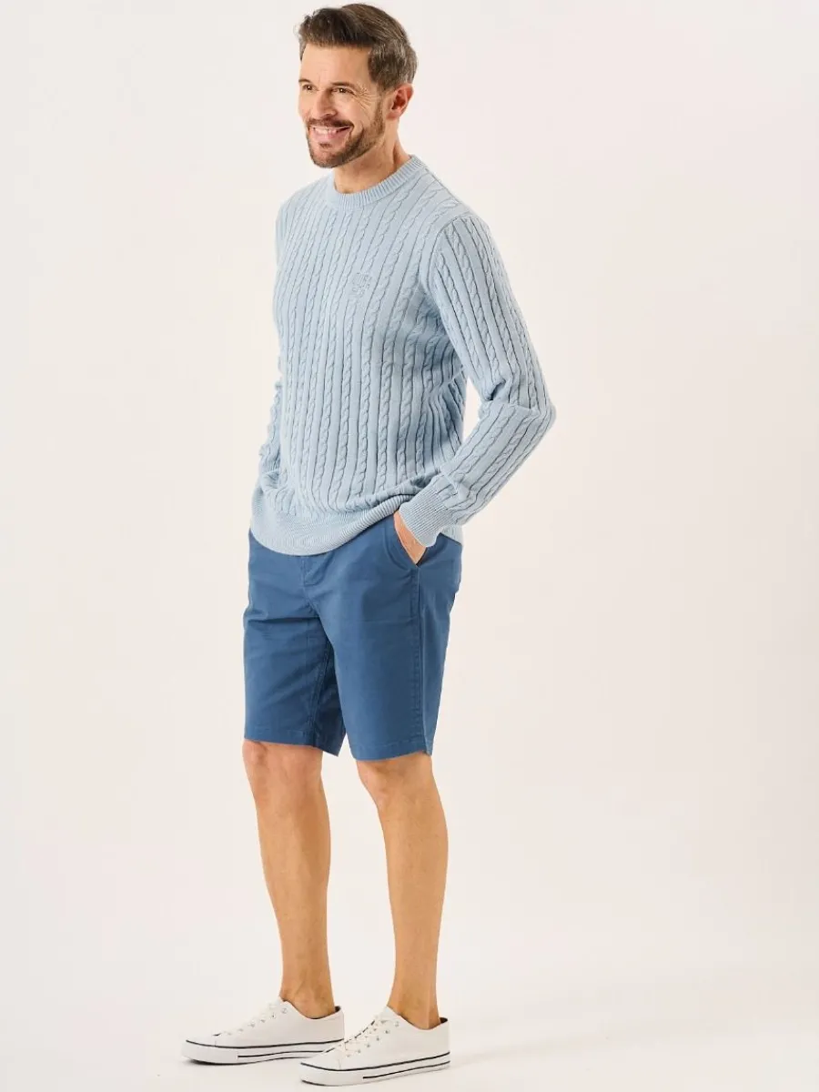 ash_blue_cable_knit_lifes_7.webp Quba & Co Ash Blue Cable Knit Lifestyle Jumper - Morston (XXL) New