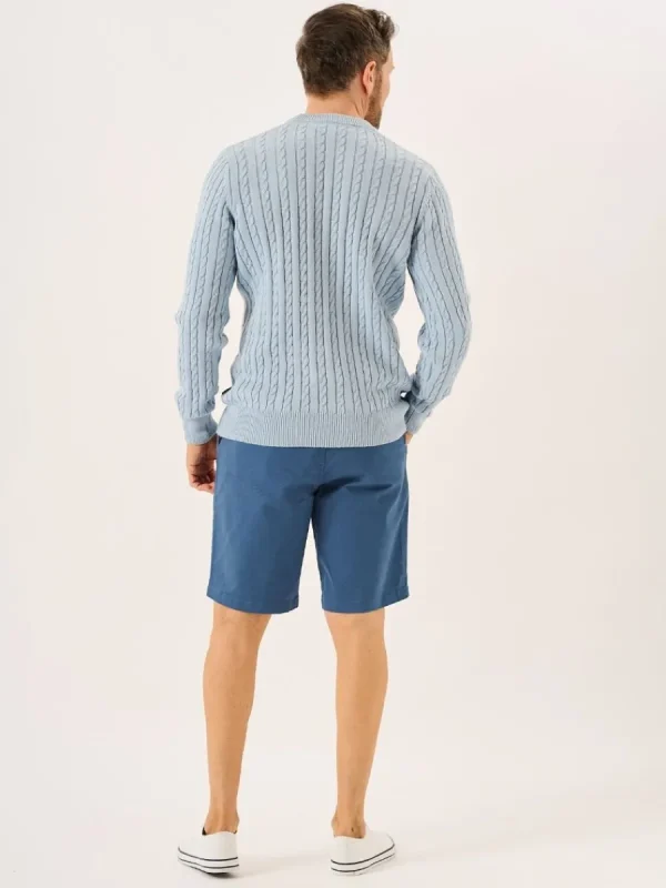 Quba & Co Ash Blue Cable Knit Lifestyle Jumper - Morston (XXL) New