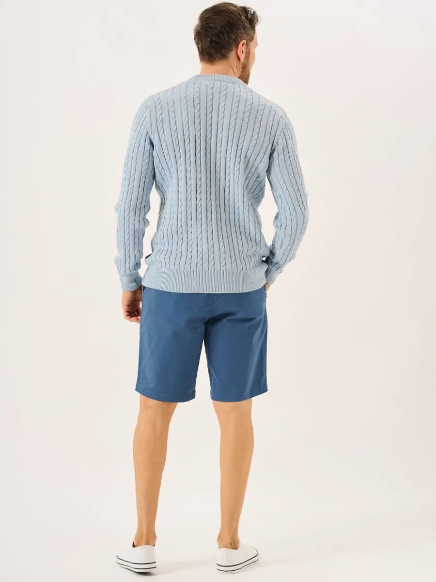ash_blue_cable_knit_lifes_8.webp Quba & Co Ash Blue Cable Knit Lifestyle Jumper - Morston (XXL) New