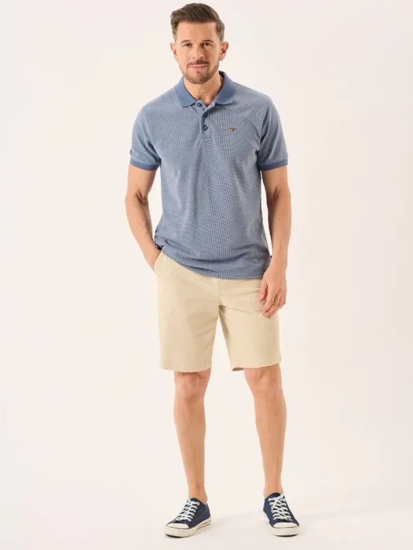 Quba & Co Ash Blue Short Sleeve Lifestyle Polo - Lance Hot