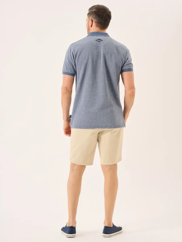 Quba & Co Ash Blue Short Sleeve Lifestyle Polo - Lance Hot