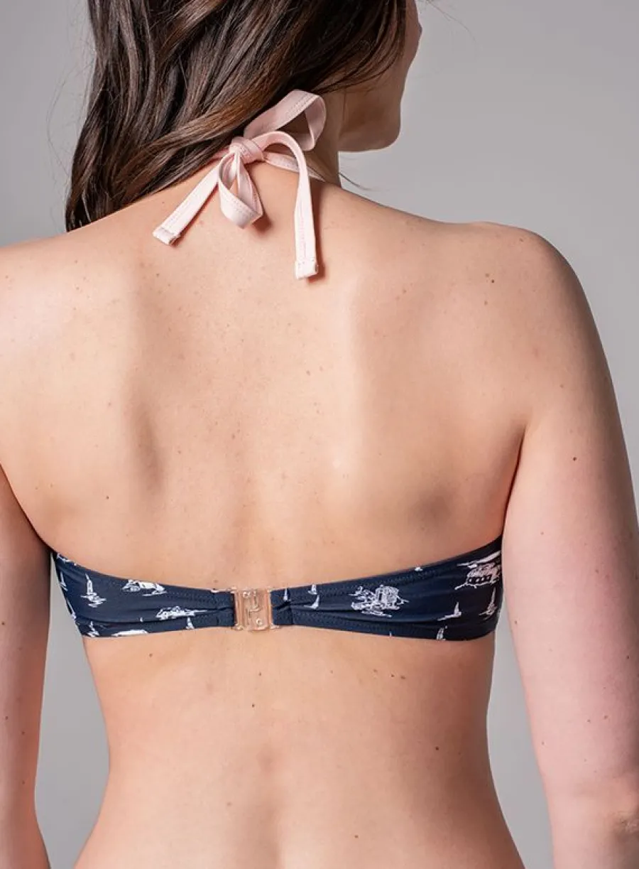 aubrey_nautical_print_bik_4.webp Quba & Co Aubrey Nautical Print Bikini Top - Deep Navy Online
