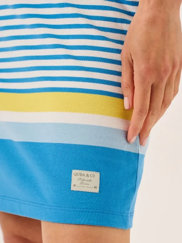 Quba & Co Blue And White Striped T-Shirt Dress - Jenna New