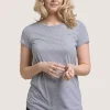 Quba & Co Blue And White Viscose Striped T-Shirt - Vivca Fashion