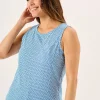 Quba & Co Blue Geometric Print Jersey Vest - Braye Discount