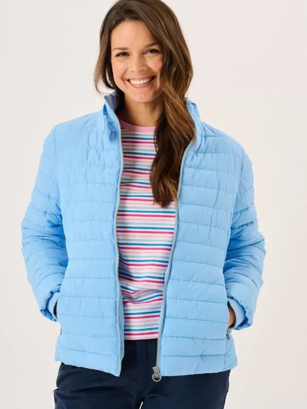 Quba & Co Blue Ladies Short Quilted Jacket - Caliso Discount