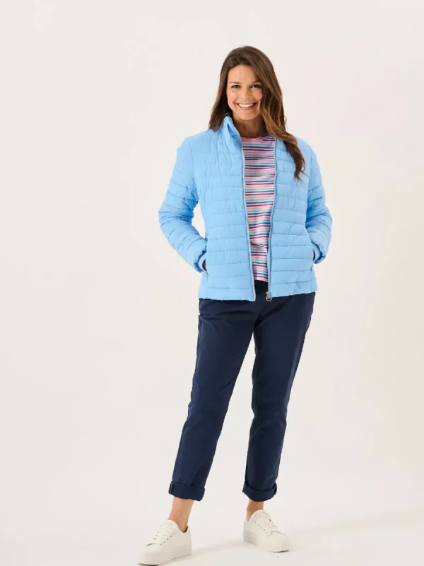 Quba & Co Blue Ladies Short Quilted Jacket - Caliso Discount