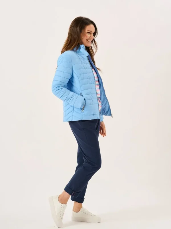 Quba & Co Blue Ladies Short Quilted Jacket - Caliso Discount