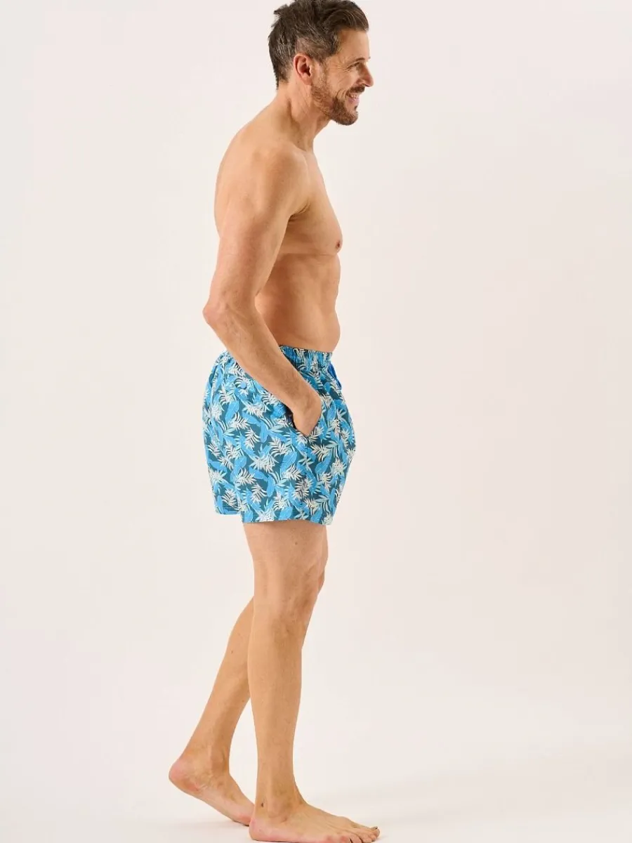 blue_leaf_print_swim_shor_5.webp Quba & Co Blue Leaf Print Swim Shorts - Seagor Sale