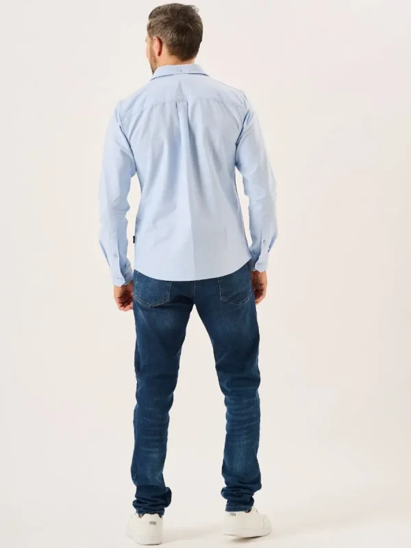 Quba & Co Blue Long Sleeve Oxford Shirt - Orson Fashion