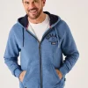 Quba & Co Blue Marl Zip Through Quba And Co Hoodie - Yardley Outlet