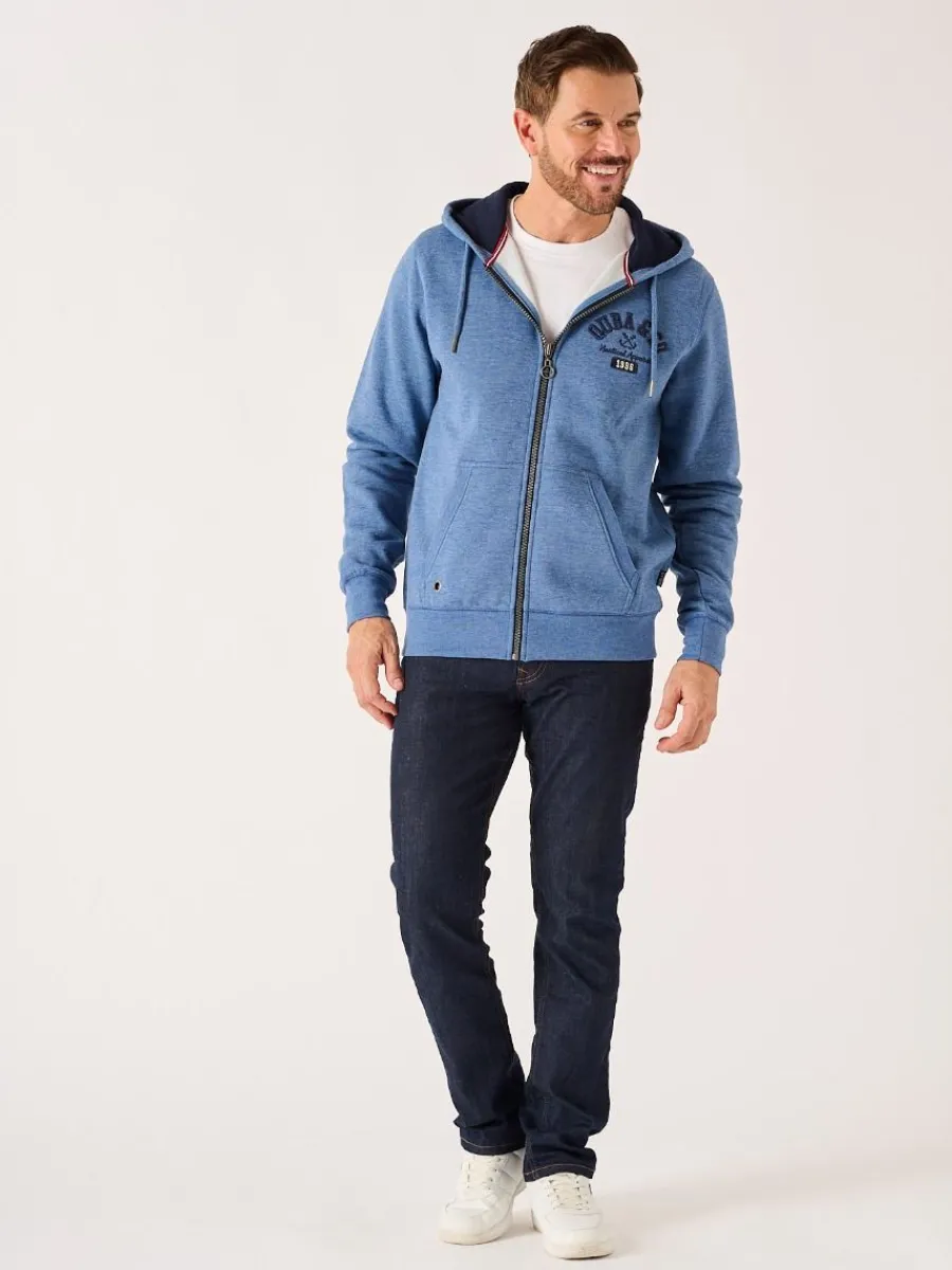 blue_marl_zip_through_qub_3.webp Quba & Co Blue Marl Zip Through Quba And Co Hoodie - Yardley Outlet