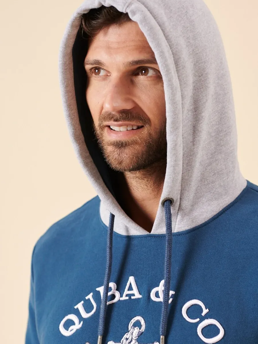 blue_quba_and_co_nautical_3.webp Quba & Co Blue Quba and Co Nautical Logo Overhead Hoodie - Nidau Online