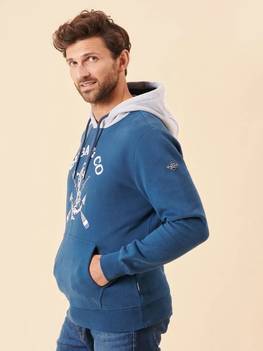 blue_quba_and_co_nautical_9.webp Quba & Co Blue Quba and Co Nautical Logo Overhead Hoodie - Nidau Online