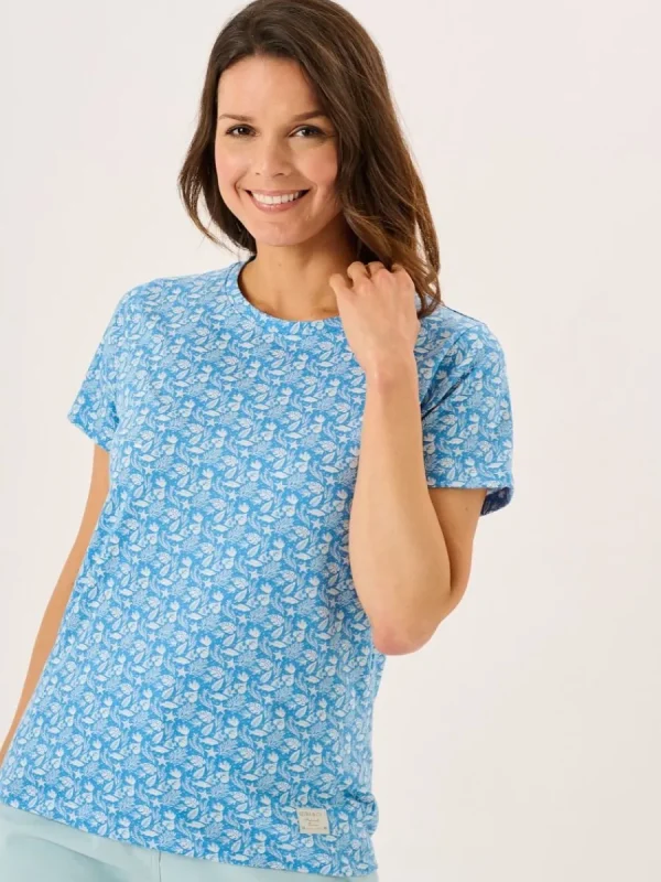 Quba & Co Blue Short Sleeve Nautical Print T-Shirt - Rhea Discount