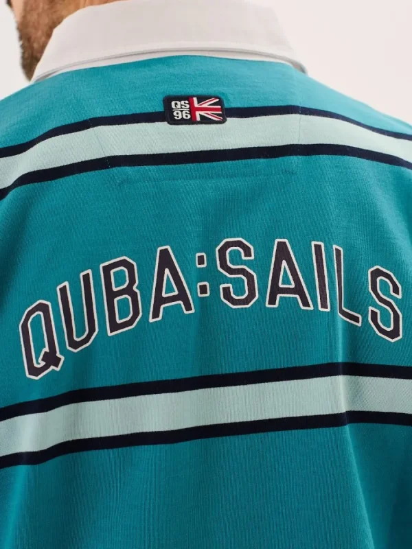 Quba & Co Bright Teal Quba Sails X-Series Short Sleeved Rugby Shirt - Walton Clearance