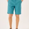 Quba & Co Bright Teal Stretch Chino Shorts - Sandor Online