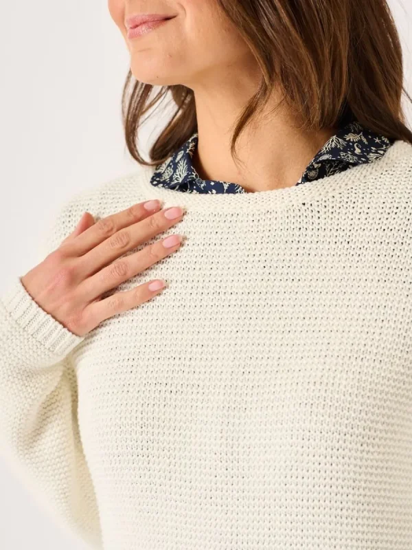 Quba & Co Browtin Tape Yarn Jumper White Sale