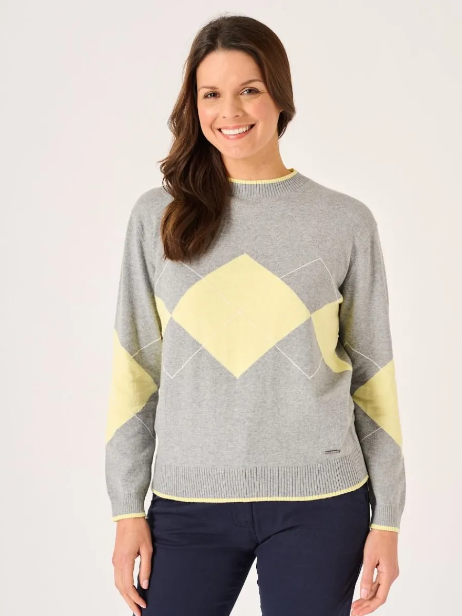 caldew_argyle_grey_and_ye_0.webp Quba & Co Caldew Argyle Grey and Yellow Jumper Sale