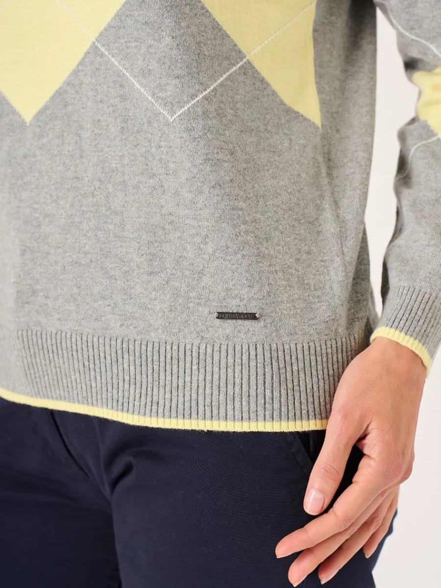 caldew_argyle_grey_and_ye_3.webp Quba & Co Caldew Argyle Grey and Yellow Jumper Sale