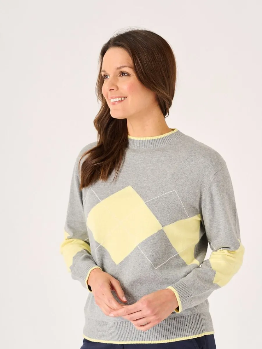 caldew_argyle_grey_and_ye_5.webp Quba & Co Caldew Argyle Grey and Yellow Jumper Sale