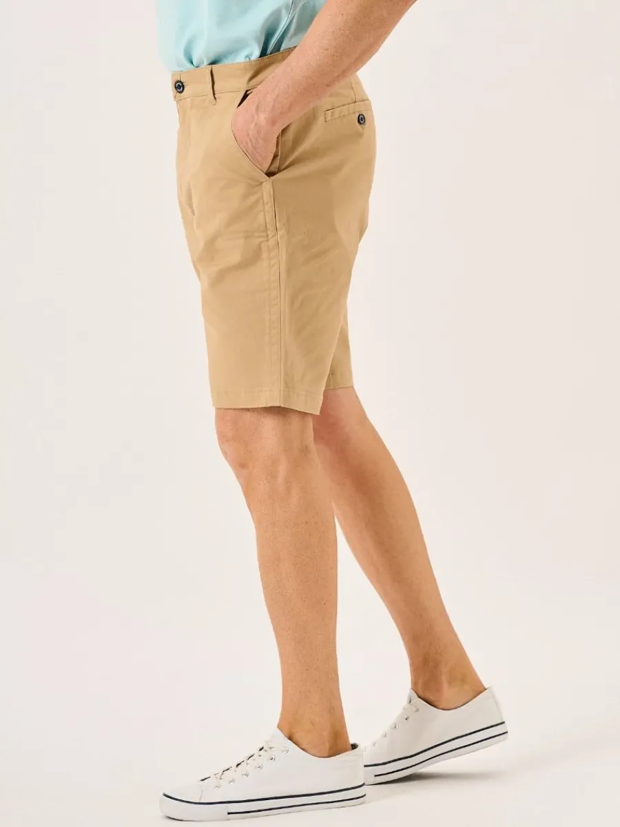 camel_stretch_chino_short_2.webp Quba & Co Camel Stretch Chino Shorts - Sandor Hot