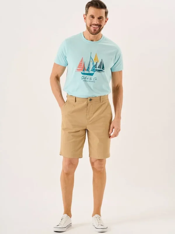 Quba & Co Camel Stretch Chino Shorts - Sandor Hot