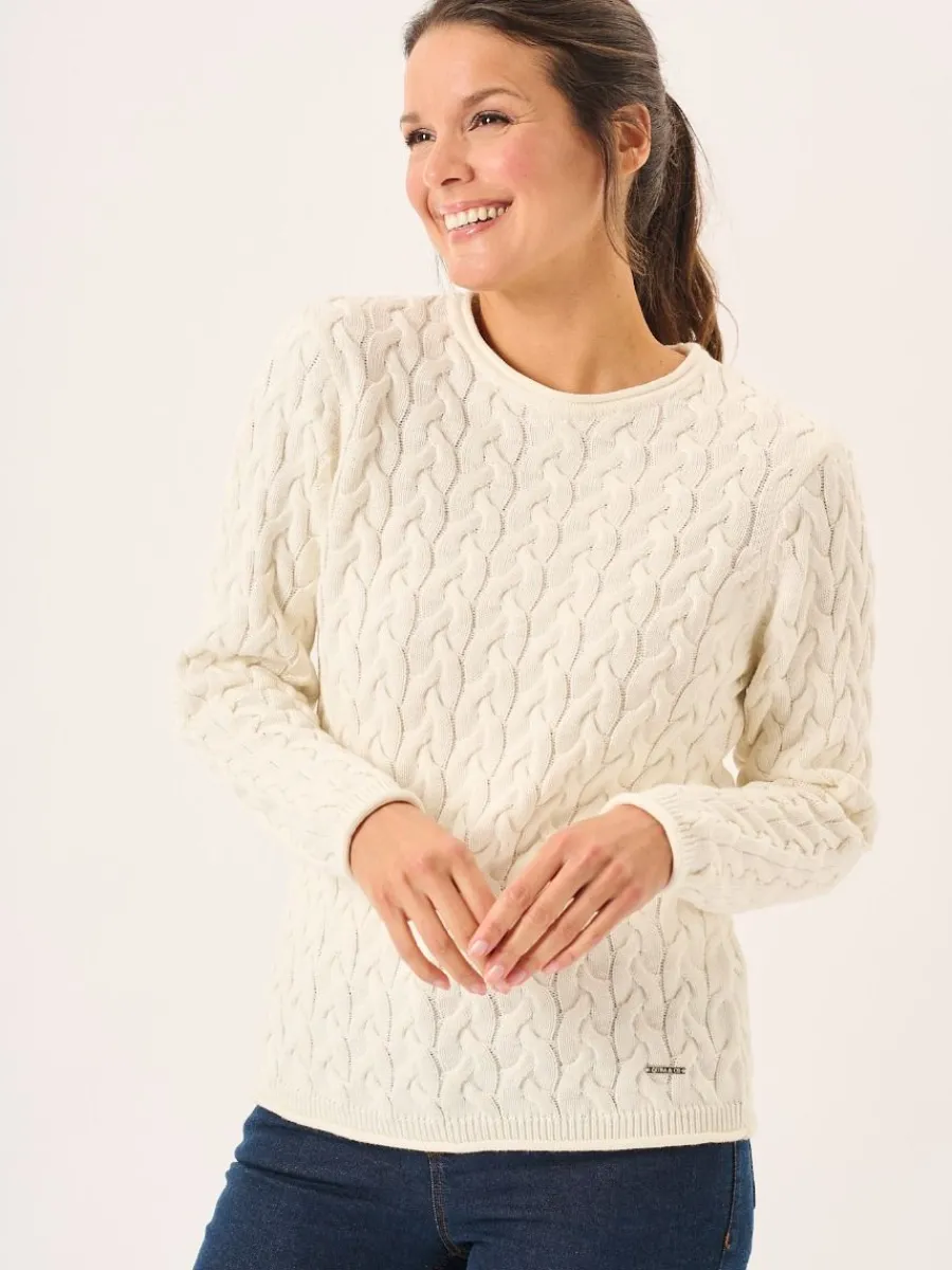 clare_foam_white_cotton_c_4.webp Quba & Co Clare Foam White Cotton Cable Knitted Jumper Sale