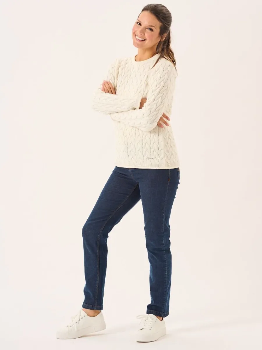 clare_foam_white_cotton_c_6.webp Quba & Co Clare Foam White Cotton Cable Knitted Jumper Sale