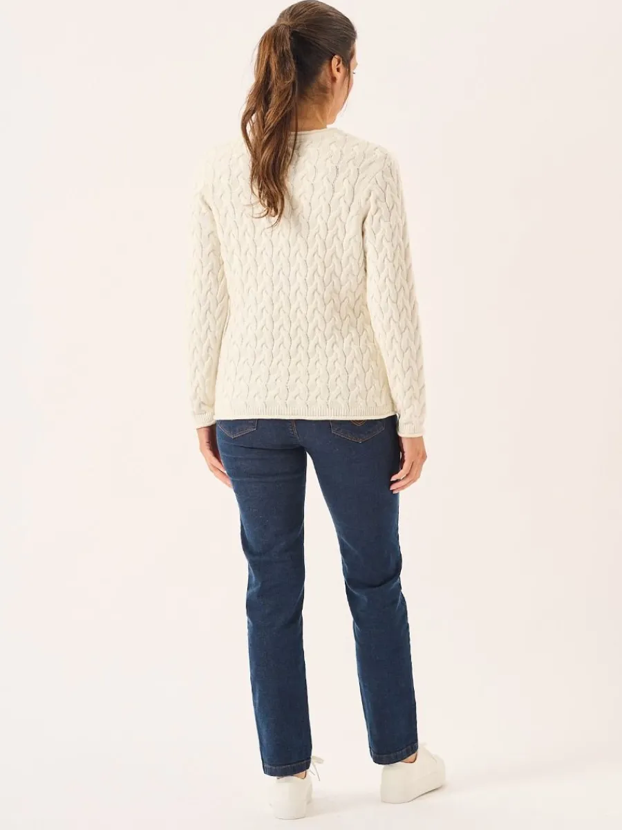 clare_foam_white_cotton_c_7.webp Quba & Co Clare Foam White Cotton Cable Knitted Jumper Sale