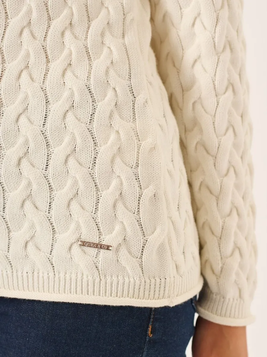 clare_foam_white_cotton_c_9.webp Quba & Co Clare Foam White Cotton Cable Knitted Jumper Sale