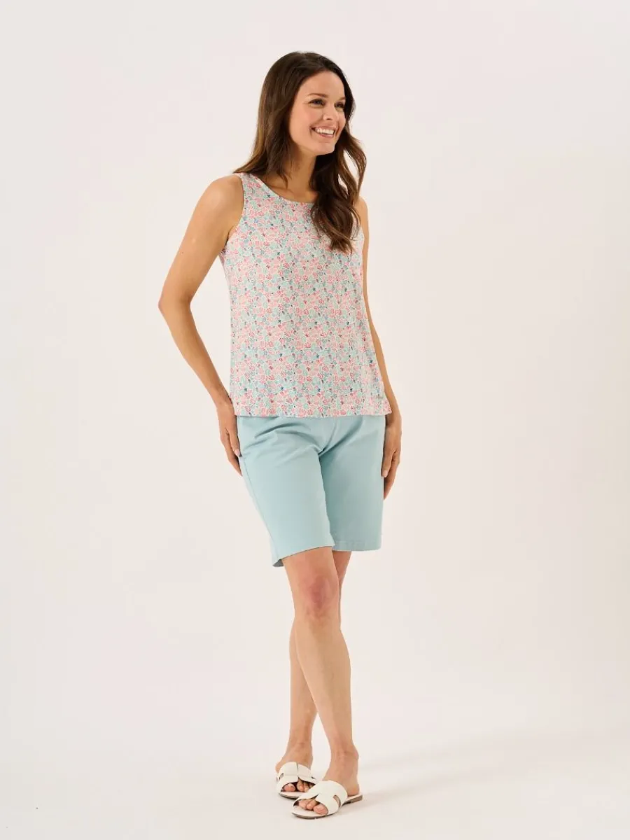 coral_and_teal_nautical_p_6.webp Quba & Co Coral And Teal Nautical Print Sleeveless Vest Top - Elsie Fashion