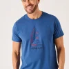 Quba & Co Dark Blue Quba And Co Nautical Design Lifestyle T-Shirt - Cromer Fashion