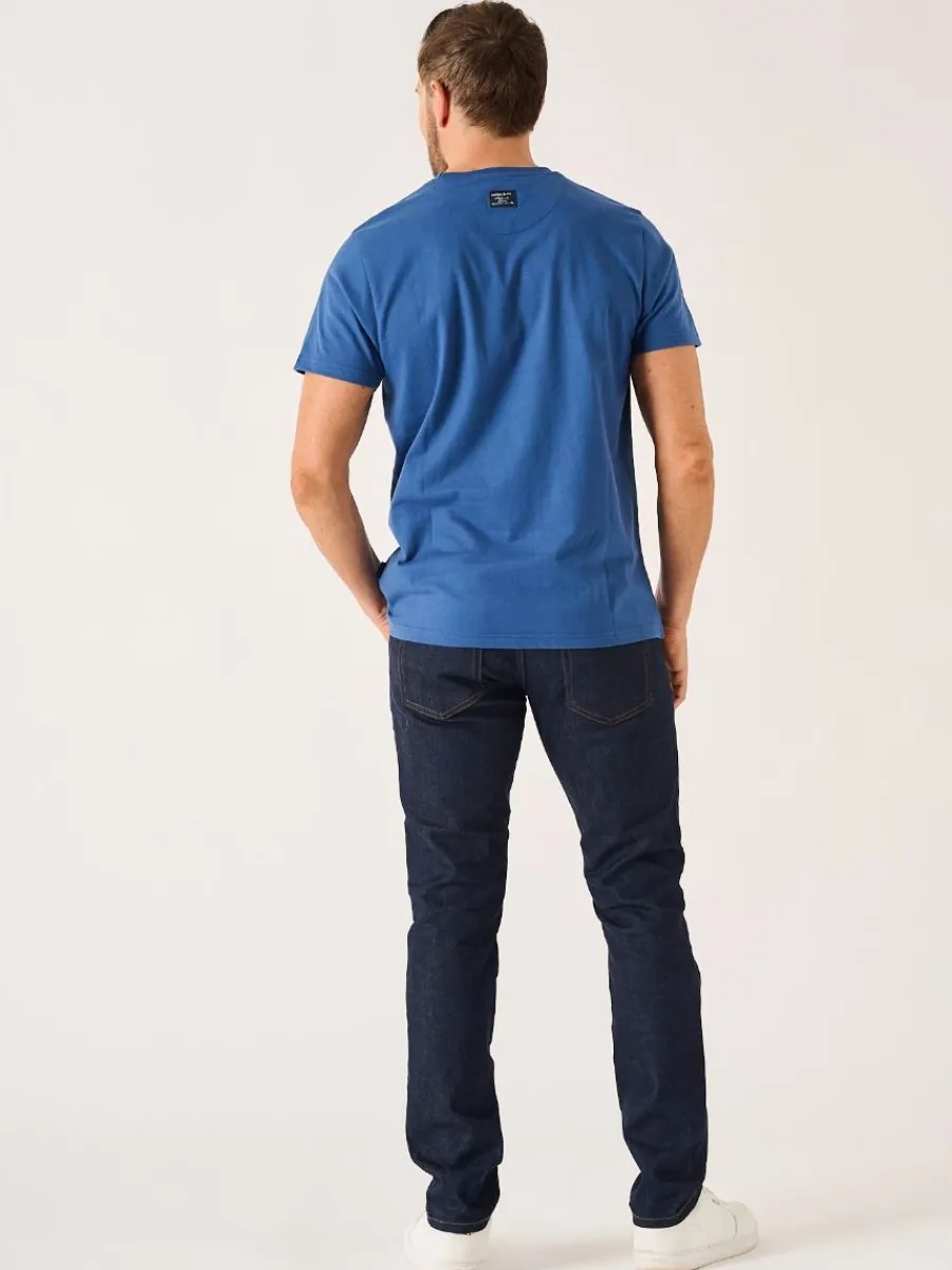 dark_blue_quba_and_co_nau_6.webp Quba & Co Dark Blue Quba And Co Nautical Design Lifestyle T-Shirt - Cromer Fashion