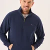 Quba & Co Dark Navy 1/4 Zip Sweatshirt - Nash New
