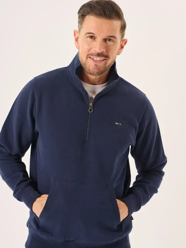 Quba & Co Dark Navy 1/4 Zip Sweatshirt - Nash New