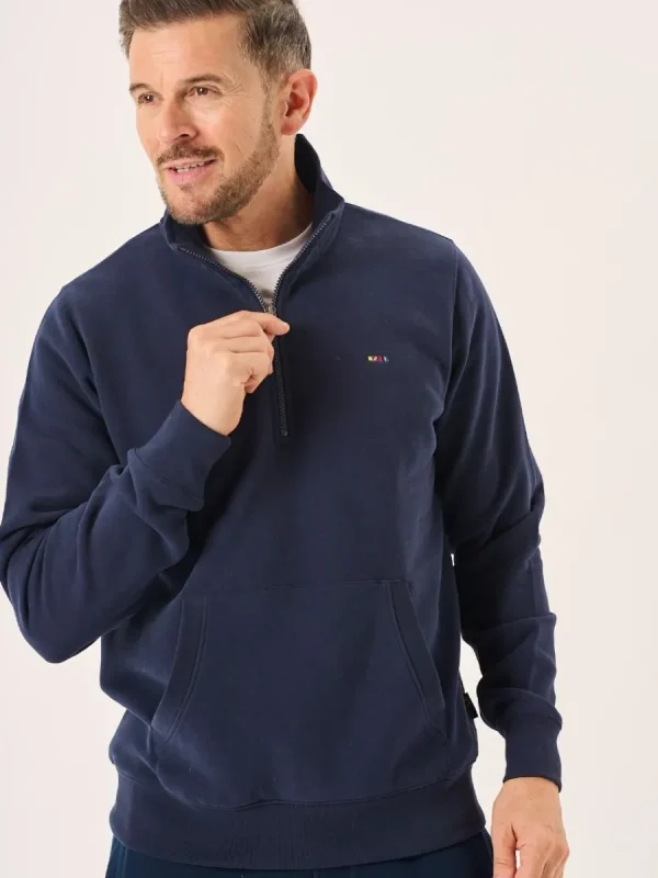 Quba & Co Dark Navy 1/4 Zip Sweatshirt - Nash New