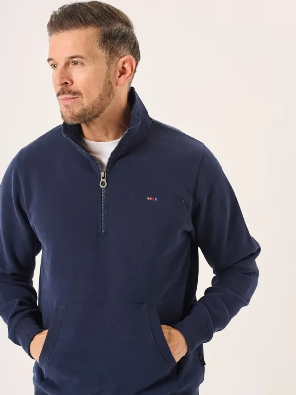 Quba & Co Dark Navy 1/4 Zip Sweatshirt - Nash New