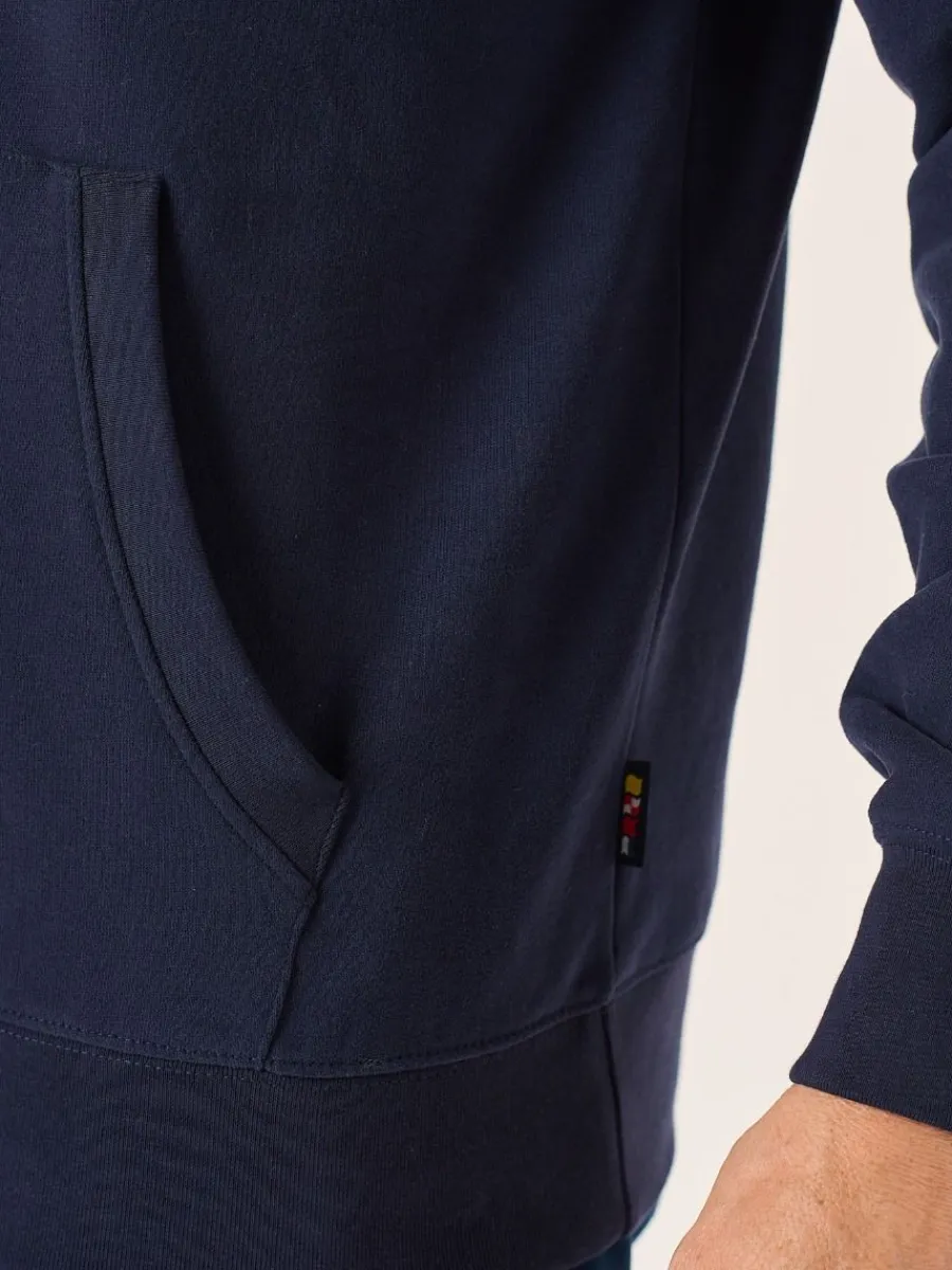 dark_navy__zip_sweatshirt_5.webp Quba & Co Dark Navy 1/4 Zip Sweatshirt - Nash New