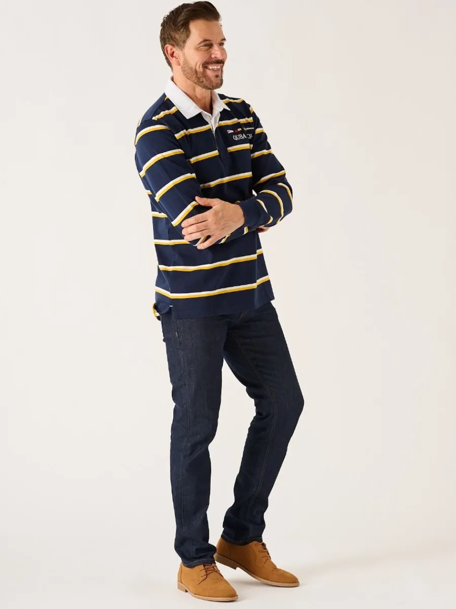 dark_navy_and_amber_quba__4.webp Quba & Co Dark Navy And Amber Quba And Co Lifestyle Rugby Shirt - Ade Sale