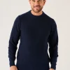 Quba & Co Dark Navy And Blue Lifestyle Merino Rich Jumper - Hampton New