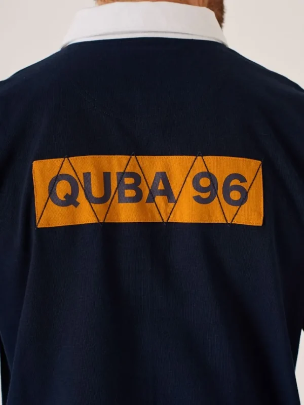 Quba & Co Dark Navy And Ochre Lifestyle Quba Rugby Shirt - Artie Clearance