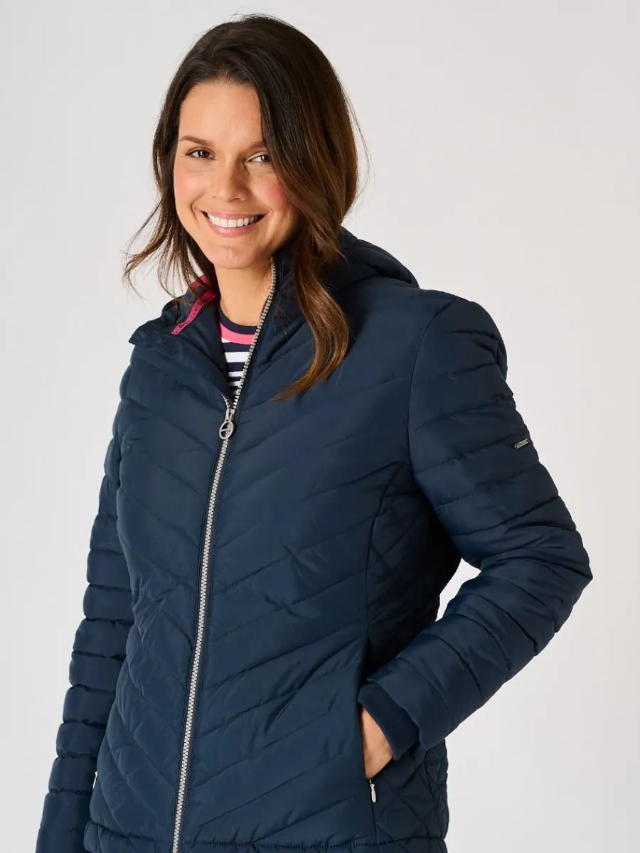 dark_navy_blue_padded_hoo_0.webp Quba & Co Dark Navy Blue Padded Hooded Jacket - Honey Outlet