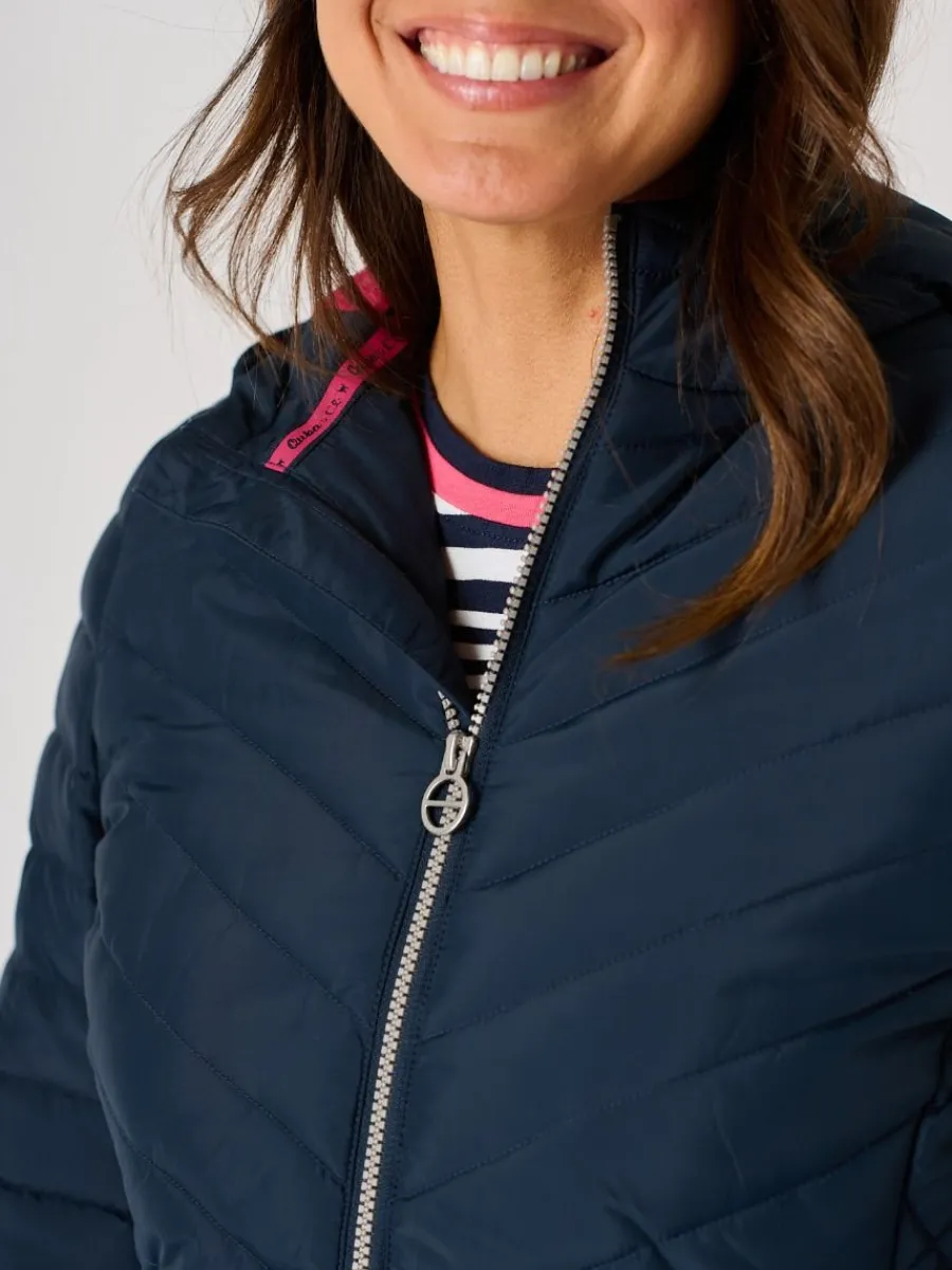 dark_navy_blue_padded_hoo_1.webp Quba & Co Dark Navy Blue Padded Hooded Jacket - Honey Outlet